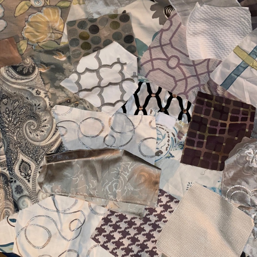 Designer Upholstery Fabric Sample swatches lot of 29 various patterns & textures